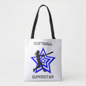 Girls Softball Superstar Custom Tote Bag (Voorkant)