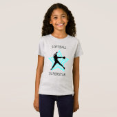 Girls Softball Superstar T-Shirt (Voorkant volledig)