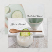 Girls Spa Weekend Uitnodiging Briefkaart (Voorkant / Achterkant)