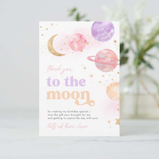 Girl's Space Dank je kaarten (Staand voorkant)