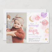 Girl's Space Eerste Uitnodiging Verjaardag (Voorkant)