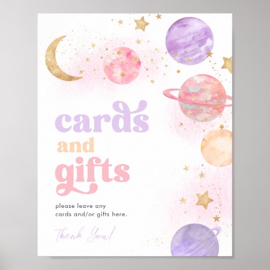 Girl's Space Kaarten en cadeaubordje Poster (Voorkant)