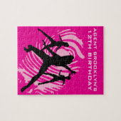 Girls Spy Party Pink Fingerprint Legpuzzel (Horizontaal)