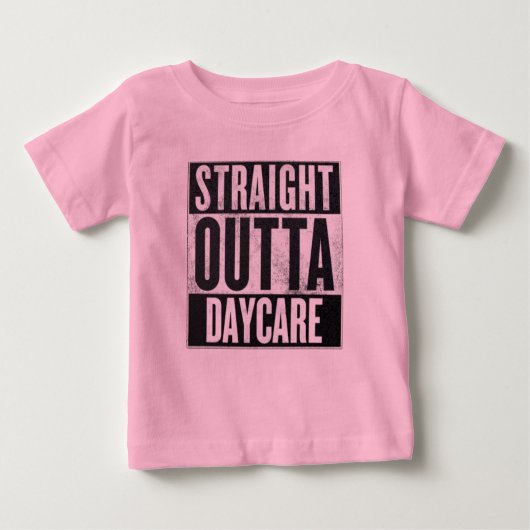 Girl's Straight Outta Daycare Funny T-shirt (Voorkant)