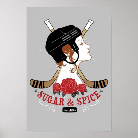 Girls Sugar en Spice Hockey Room Poster (Voorkant)