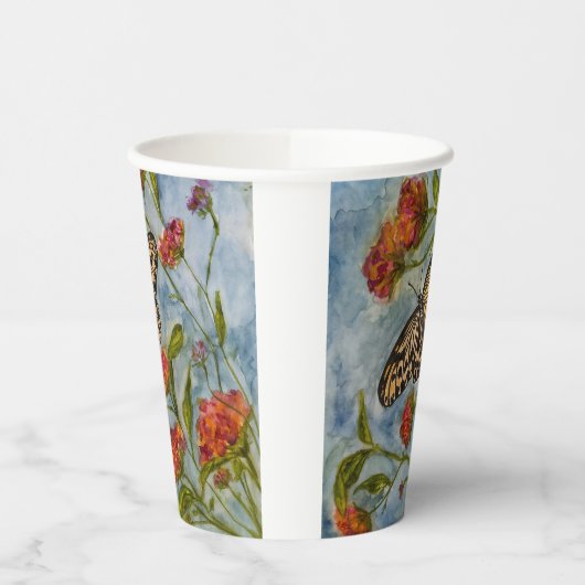 Girls Sweet Butterfly Birthday Paper cup Papieren Bekers (Links)