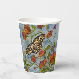 Girls Sweet Butterfly Birthday Paper cup Papieren Bekers