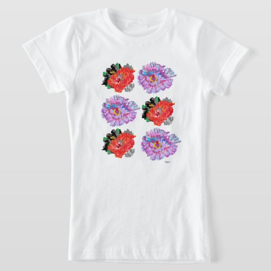 Girls T-Shirt Flowers (Laagn)