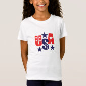 Girls T-Shirt-Patriotic T-Shirt (Voorkant)