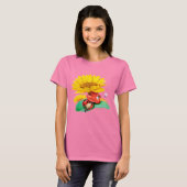 Girls T shirt slapy Ladybug Sunflower (Voorkant volledig)
