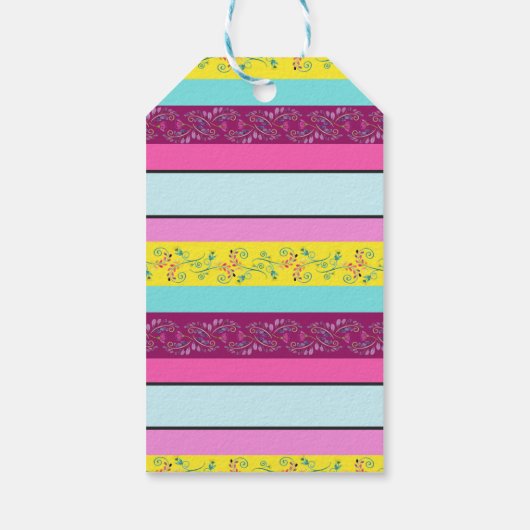 Girls Taco Twosday Floral Fiesta 2e verjaardag Cadeaulabel (Achterkant)