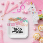Girl's Taco Twosday Party Borden Papieren Bordje (Feest)