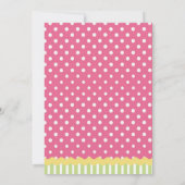 Girls Tea Party Birthday Invitations Kaart (Achterkant)