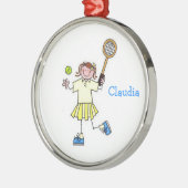 Girls Tennis Ornament (Links)