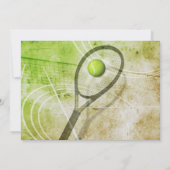 Girl's tennisfeestje kaart (Achterkant)