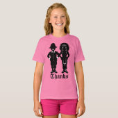 Girl's Thanksgiving T-shirt Kind's Holiday Shirt (Voorkant volledig)