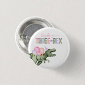 Girl's Three-Rex Party Button (Voorkant /achterkant)