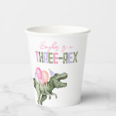 Girl's Three-Rex Party Papieren bekers (Voorkant)
