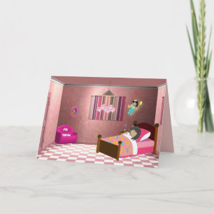 Girls Tooth Fairy Card 2 Kaart