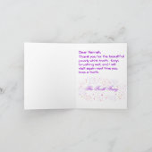 Girl's Tooth Fairy Dank je wel kaart (Binnen)