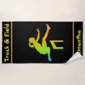 Girls Track en Field Beach Towel Strandlaken (Voorkant)
