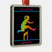 Girls Track en Field Ceramic Ornament (Rechts)
