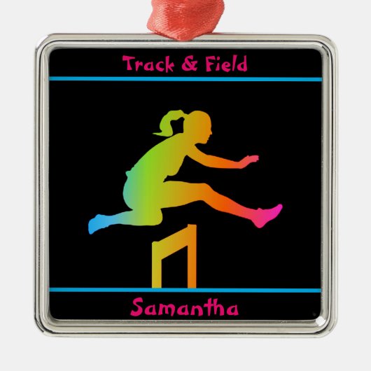 Girls Track en Field Ceramic Ornament (Voorkant)