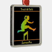 Girls Track en Field Ceramic Ornament (Rechts)