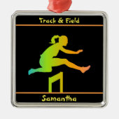 Girls Track en Field Ceramic Ornament (Voorkant)