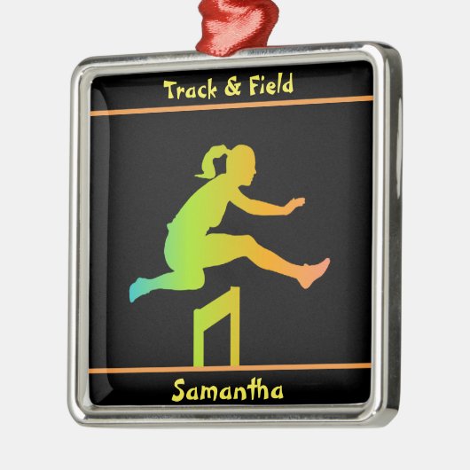 Girls Track en Field Ceramic Ornament (Links)