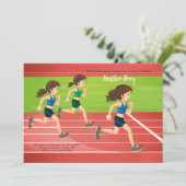 Girls Track en Field Kaart (Staand voorkant)