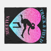 Girls Track & Field Fleece Blanket (Voorkant (Horizontaal))