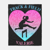 Girls Track & Field Fleece Blanket Deken (Voorkant)