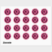 Girls Track & Field Pink Camo Ronde Sticker (Vel)