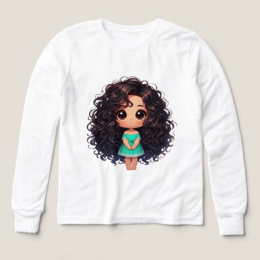 Girls Tri-Blend Long Sleeve T-Shirt (Voorkant)