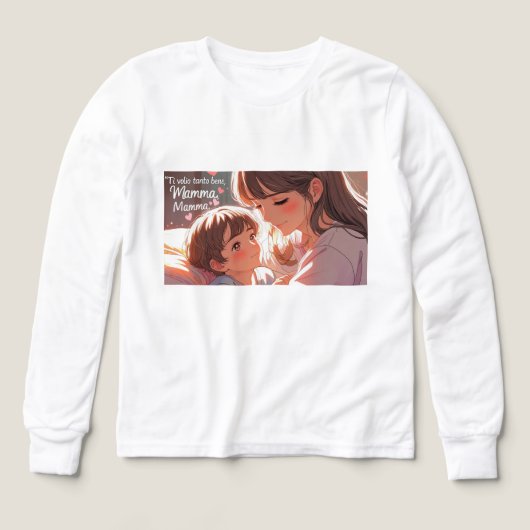 Girls Tri-Blend Shirt - Moeder en kind (Voorkant)