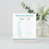 Girls Tribal Arrow Baby shower Games (Staand voorkant)