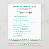 Girls Tribal Arrow Baby shower Games (Achterkant)