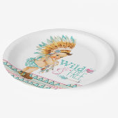 Girls Tribal Baby shower Papieren Bordje (Gekanteld)