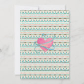 Girls Tribal Boho Arrow Baby shower Kaart (Achterkant)