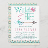 Girls Tribal Boho Arrow Baby shower Kaart (Voorkant / Achterkant)