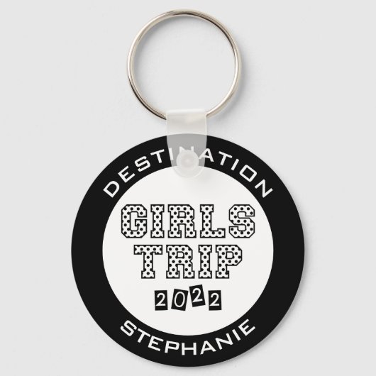 Girls Trip 2022 Girls Weekend Vacation Custom Sleutelhanger (Voorkant)