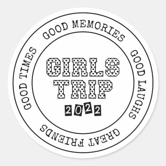 Girls Trip 2022 Girls Weekend Vacation Getaway Ronde Sticker (Voorkant)