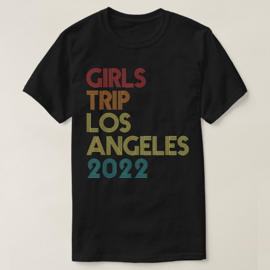 Girls Trip 2022 Los Angeles Vacation Matching Vint T-shirt (Design voorkant)