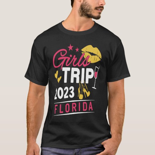 Girls Trip 2023 Florida Weekend Travel Group Match T-shirt (Voorkant)