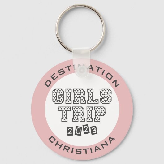 Girls Trip 2023 Girls Weekend Vacation Custom Sleutelhanger (Voorkant)