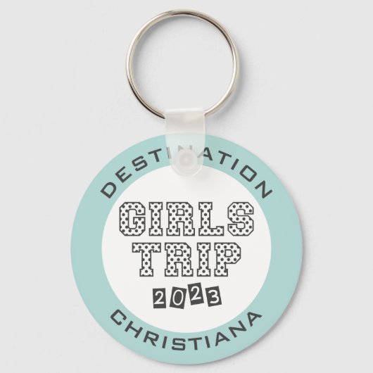 Girls Trip 2023 Girls Weekend Vacation Custom Sleutelhanger (Voorkant)