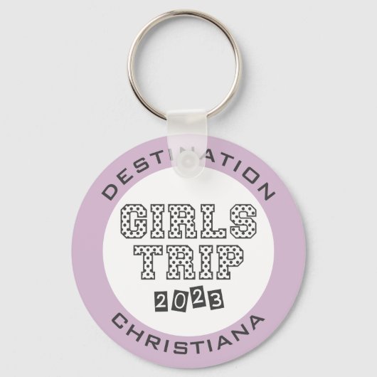 Girls Trip 2023 Girls Weekend Vacation Custom Sleutelhanger (Voorkant)