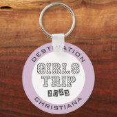 Girls Trip 2023 Girls Weekend Vacation Custom Sleutelhanger (Voorkant)