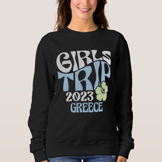Girls Trip 2023 Greece Beach Destination Retro Gro Trui (Voorkant)
